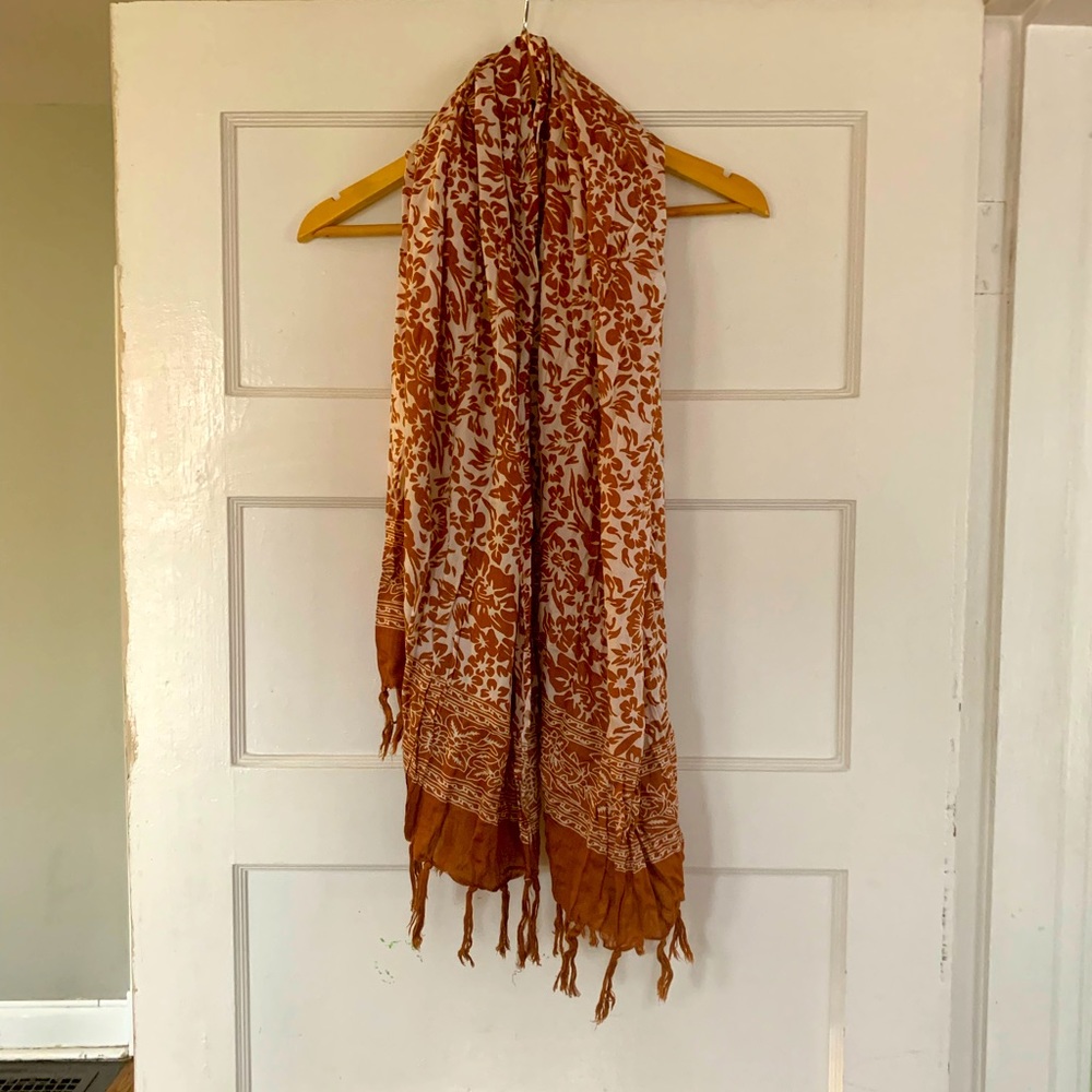 Hawaiian floral print scarf or coverup